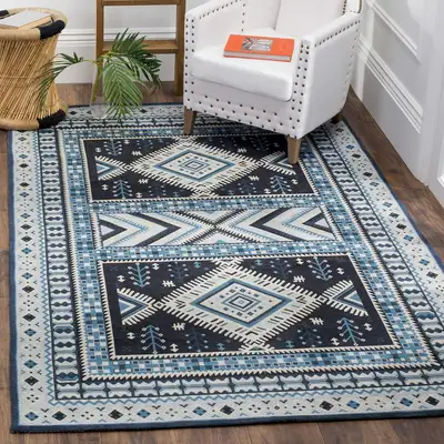Safavieh Cotton Navy Blue 5x8 Area Rug, View more