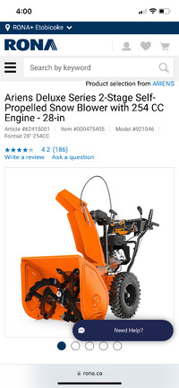 ARIENS brand new snow blower