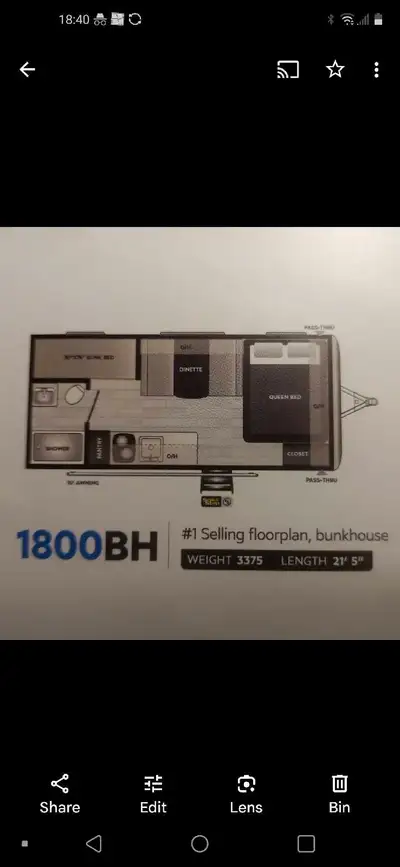 2021 18ft. Springdale Travel Trailer. Like New inside,Hardly used. Air,Heat,Microwave,Double Bed, 2...