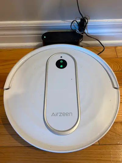 This Airzeen robot vacuum and mop is a convenient, used cleaning solution designed to sweep and mop...