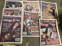 7 VINTAGE GUITAR MAGAZINES in great shape