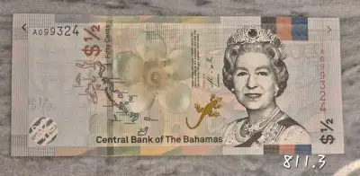 50 cents 2019 Incirculé. Bahamas. Uncirculated banknote, View more