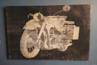 Vintage Motorcycle Canvas