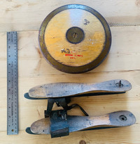 Antique Skates and Olympic Discus. 