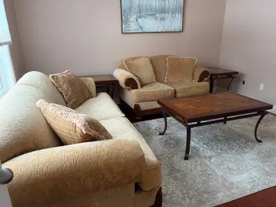 living room set. Couch + Sofa and coffe tables, View more