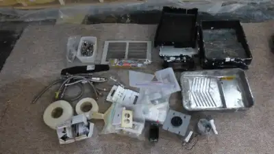 Leftover renovation items. Switchplates, paint trays, electrical boxes, braided hoses...etc... All i...