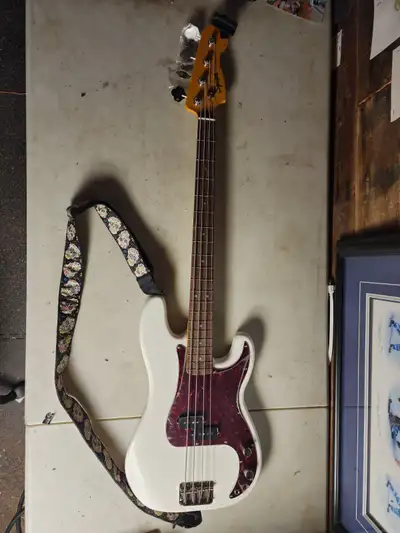 BRAND NEW Squier by Fender Precision Bass - Olympic White, View more