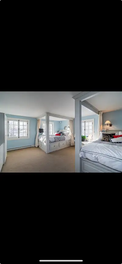 Deux lits queen capitaine en bois massif – 300$ ch / 500$  Les D, View more