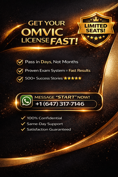 Last Chance! OMVIC Exam Crash – Pass Tomorrow, View more