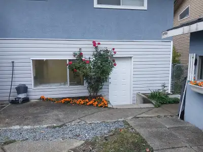2 bedrooms 1 full washroom bi-level basement with separate entrance available for rent in Fleetwood...