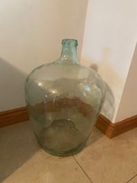 Vintage LARGE Demijohn Clear Glass Jug - 22" tall x 16" wide