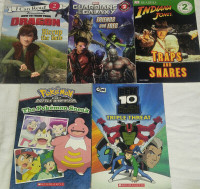 Qty 5 x Reading Books -Dragon, Guardians, Pokemon, Ben 10, Jones