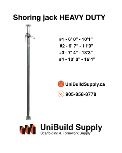 Glavanized steel Shoring Jacks #0-4 ON SALE!, View more