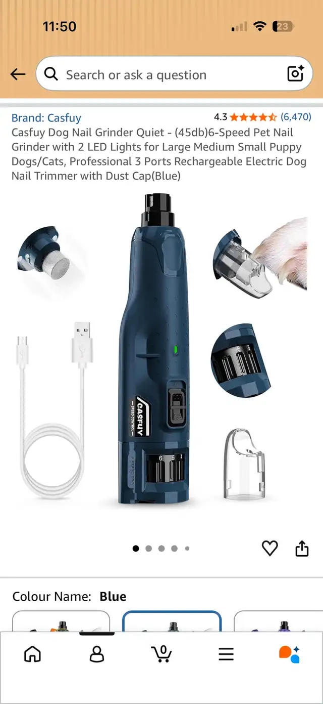 Dog Nail Grinder Quiet 