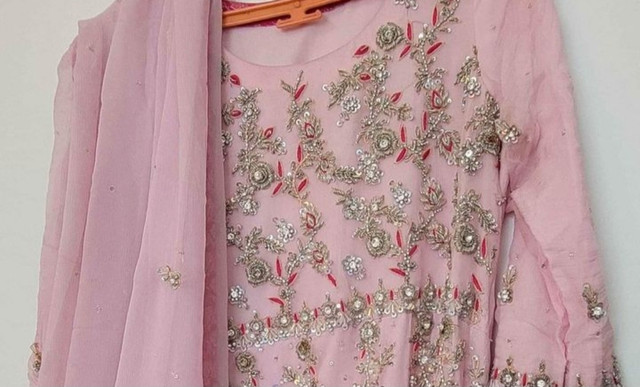 Fancy Pink Frock with trouser and duppatta  in Wedding in Mississauga / Peel Region - Image 3