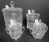 VTG 1980s Brilliant Cut Crystal Lidded Jars From $25 to $75