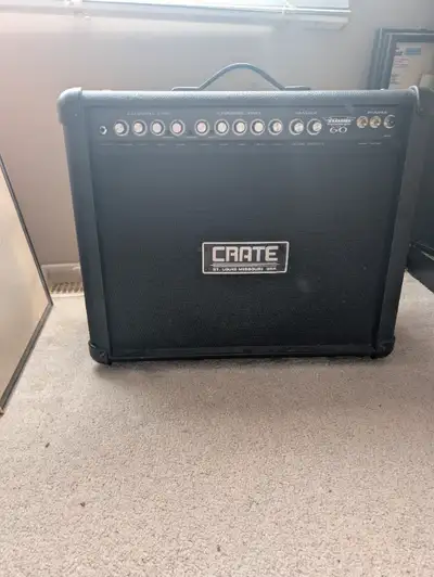 Turbo 60 watt amplifier comes with pedal and patch cord for pedal only nice condition. Works ausom.