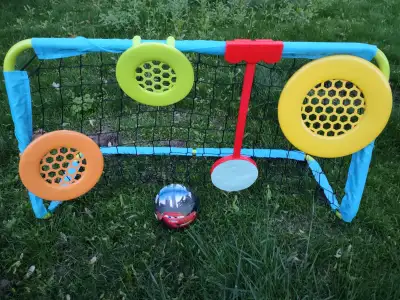 Fisher-Price Let’s Goal hockey and soccer set, View more