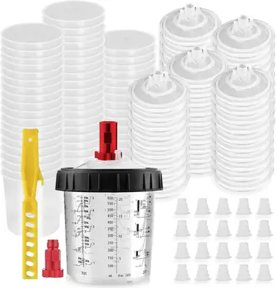 20oz Disposable Paint Spray Gun Cup System - 600ml HVLP/LVLP Kit, View more