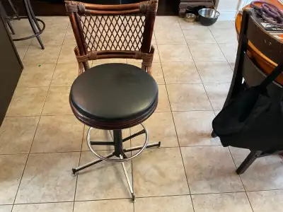 Counter/ Bar Stools -Rattan & Leather, View more