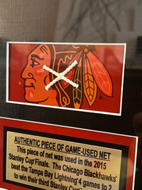 Chicago Blackhawks Stanley Cup Game Used Net 23.5 x 35.5 ” 