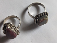 Antique 925 silver Stone ring