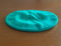 CHAPEAU BÉRET VERT VINTAGE RÉTRO KANGOL HAT GREEN BERET FEUTRE