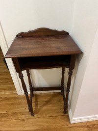 Antique Table Desk Entry Way Accent Telephone Stand 