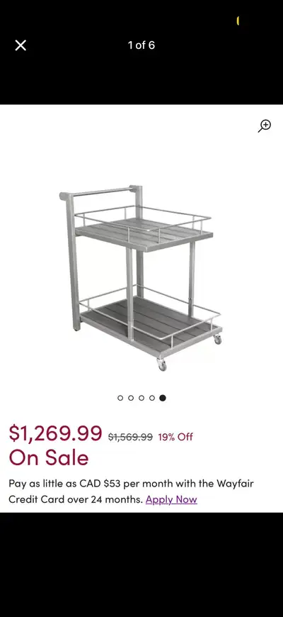 tate cart / trolley / bar cart / outdoor cart / alluminum , View more