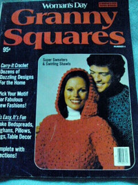 Vintage 1976 Woman's Day Granny Squares Crochet Magazine Issue N