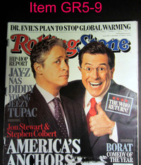 5-9 Rolling Stone Magazine Stewart/Colbert Iss1013 Nov 16 2006