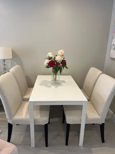 white IKEA Extendable Dining Table , View more