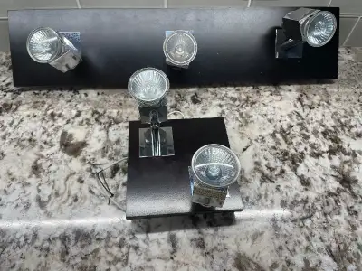 3-Light Vanity Track Light plus matching two light, View more