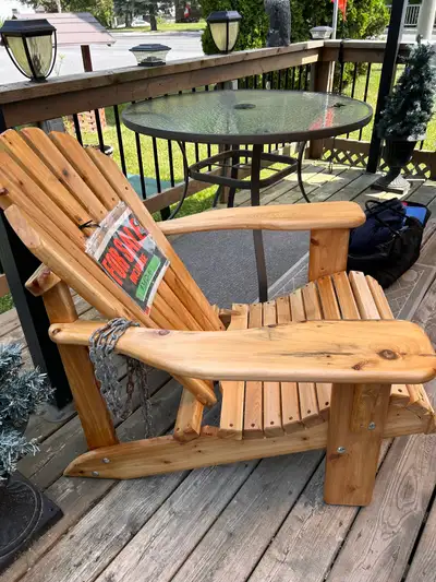 Made from white cedar, finished with a coat of varnish to protect it in the rain. Contoured for a ve...
