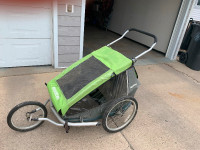 Croozer Double Stroller with bike attachment and baby seat!
