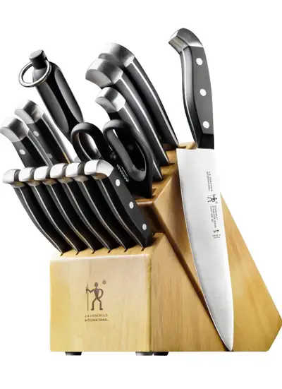 HENCKELS Premium Quality 15-Piece Knife Set with Block, Razor-Sh, View more