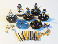 LEGO - Mini Figures - Ninjago - 5 Mini Figures, Spinners & Acces