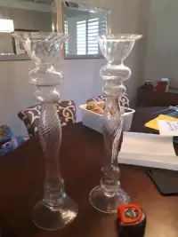 High Glass Candle Holders