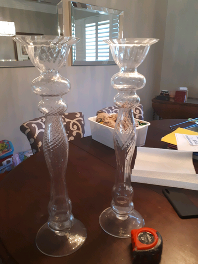 High Glass Candle Holders, View more