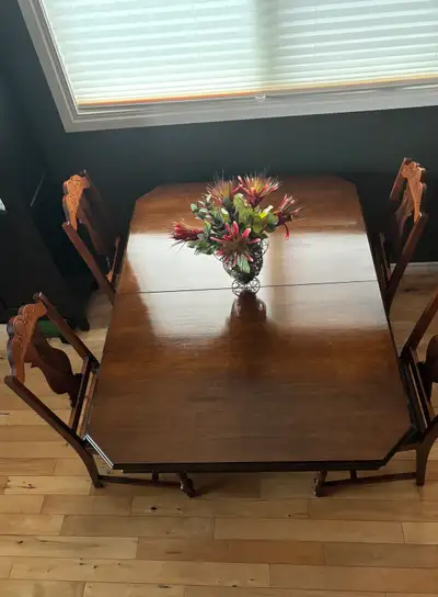 Vintage Dining Table & Chairs, View more
