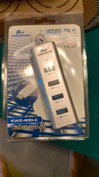 KINGWIN 4PORTS ALUMIINUM USB-C 3.1 HUB