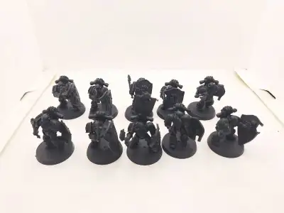 Warhammer 40k 30k 10 imperial fist phalanx primed black, View more