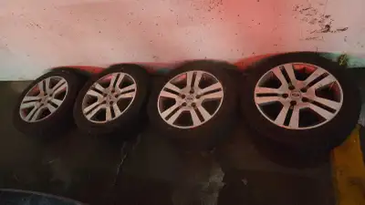 Four used 225 50R17 winter tires Good condition Come mounted on rims Perfect for anyone needing an a...