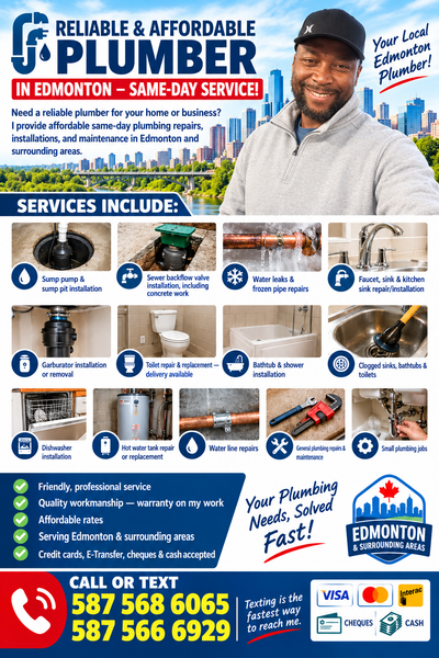 RELIABLE & AFFORDABLE PLUMBER IN EDMONTON – SAME-DAY SERVICE!, View more