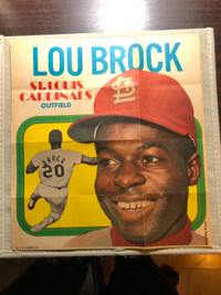 Vintage Lou Brock 1970 Topps Insert Poster