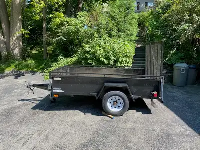 Well built 5x8 utility trailer in great shape. Drop Ramp tailgate great for loading bikes, side by s...