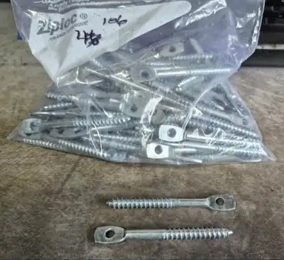 106 ACOUSTIC EYE LAG SCREWS FOR WOOD (3-INCH) – CEILING TIE-WIRE, View more