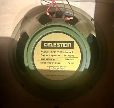 Celestion G12 M Greenback 16ohms, View more