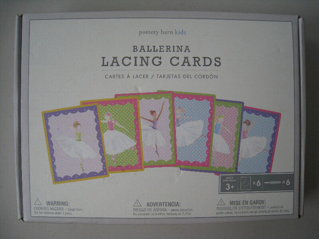 Ballerina lacing cards from Pottery Barn kids in Toys & Games in Guelph - Image 2