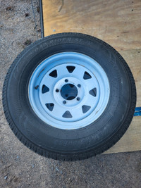 4 ST 175/80R13 Trailer Tires On Rims